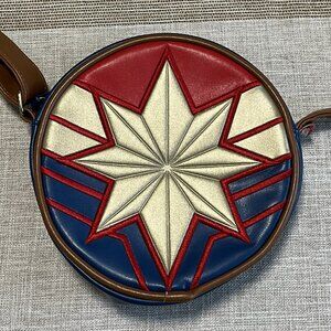 Captain Marvel Round Crossbody Bag